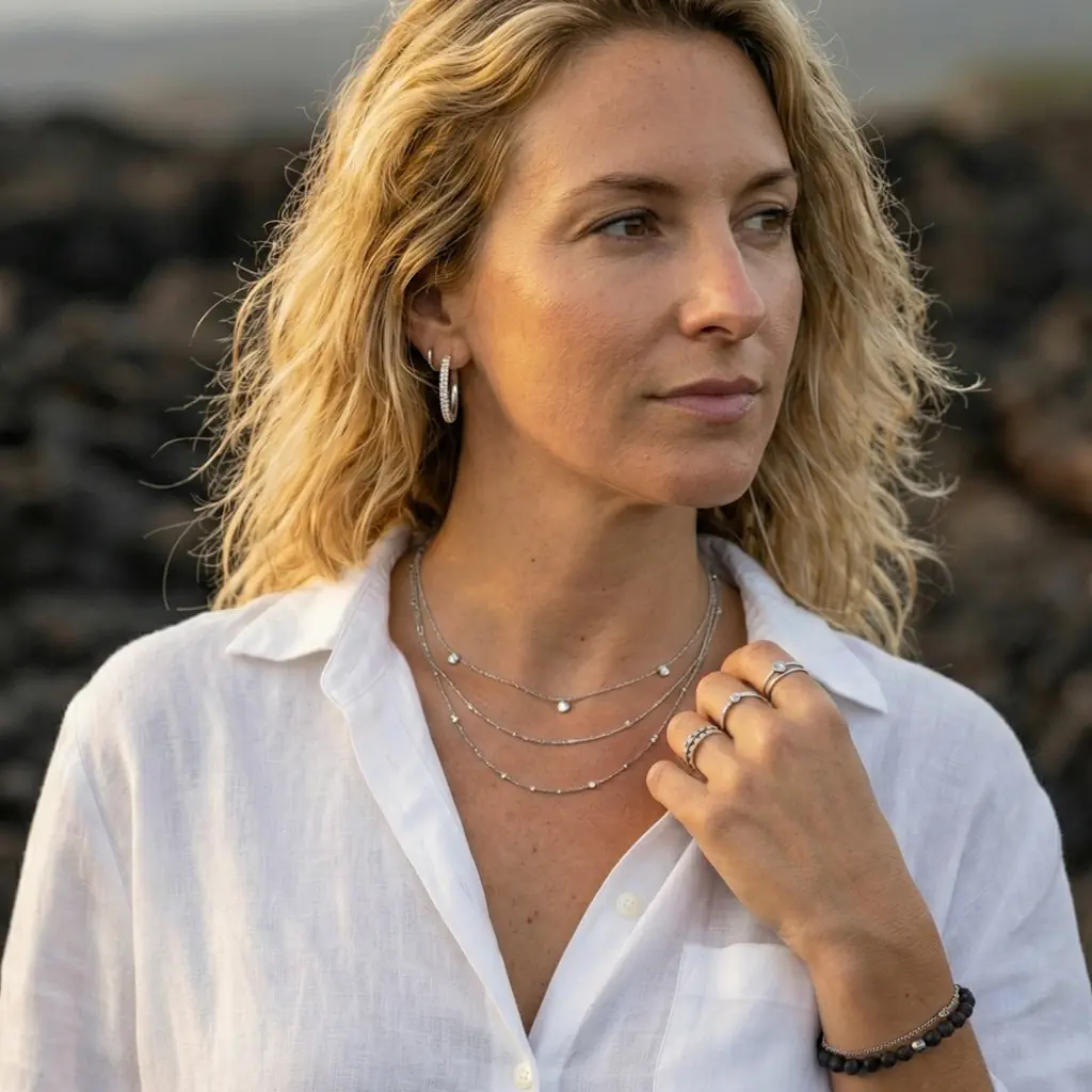 Creolen aus Silber René Rose Jewelry